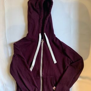 Burgundy Cali Love Heritage Zippered Hoodie